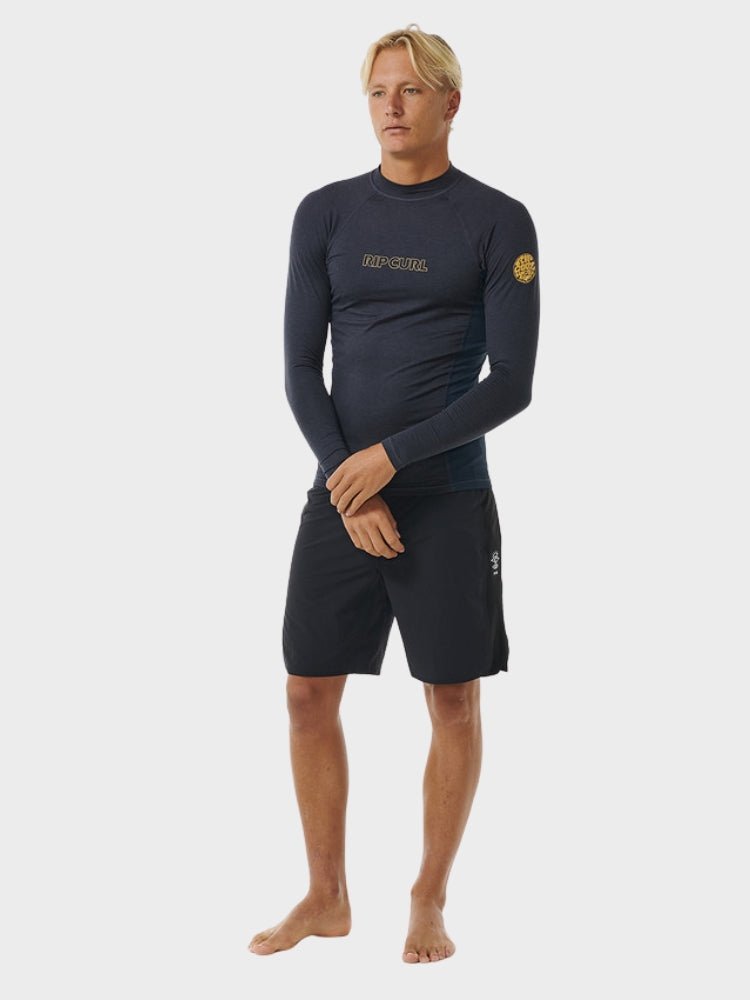 Dawn Patrol UV Long Sleeve Rash Guard - Mænd - Navy Marle - Gumpel & Co