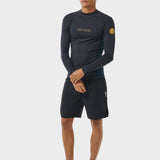 Dawn Patrol UV Long Sleeve Rash Guard - Mænd - Navy Marle - Gumpel & Co