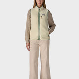 Retro Pile Fleece Vest - Dame - Natural w/Ellwood Green - Gumpel & Co