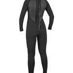 Women's Reactor II 3/2mm Back Zip Full våddragt | Damer | Black/Black - Gumpel & Co