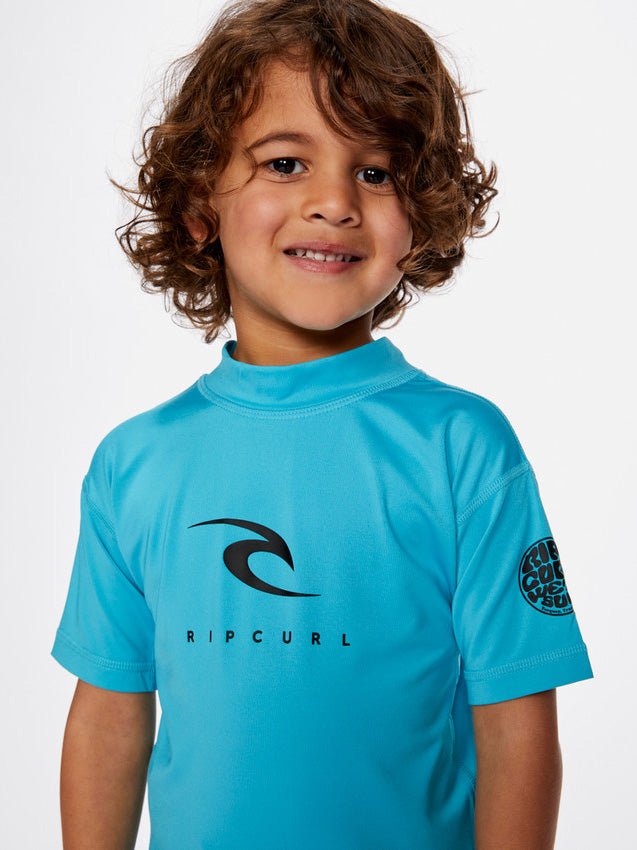 Kids Corps Short Sleeve Rash UPF 50+ UV T-shirt - Børn (1 - 8 år) - Blue - Gumpel & Co