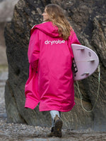 Advance Long Sleeve Surf Poncho - Adults - Pink/Light Grey