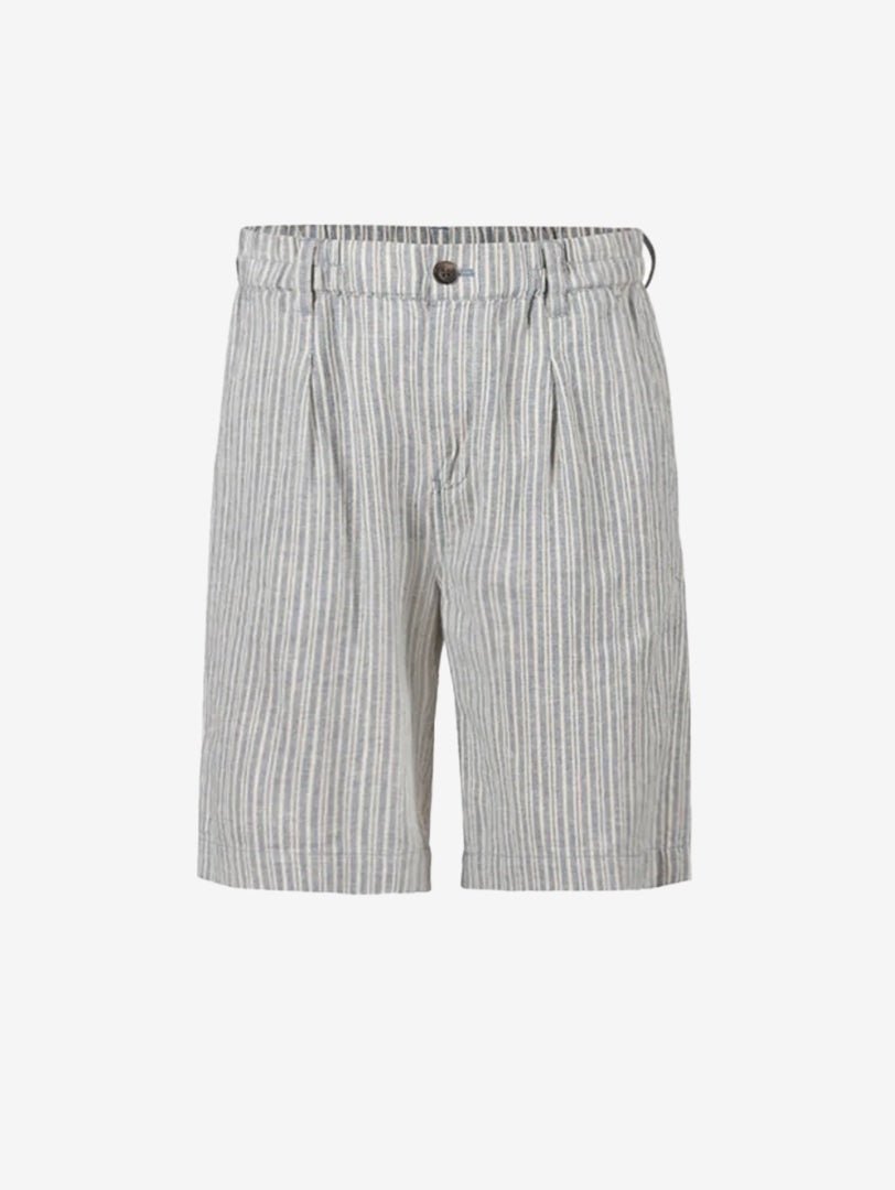 Davida Striped Bermudas - Dame - Iron Blue/Chalk - Gumpel & Co