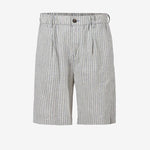 Davida Striped Bermudas - Dame - Iron Blue/Chalk - Gumpel & Co