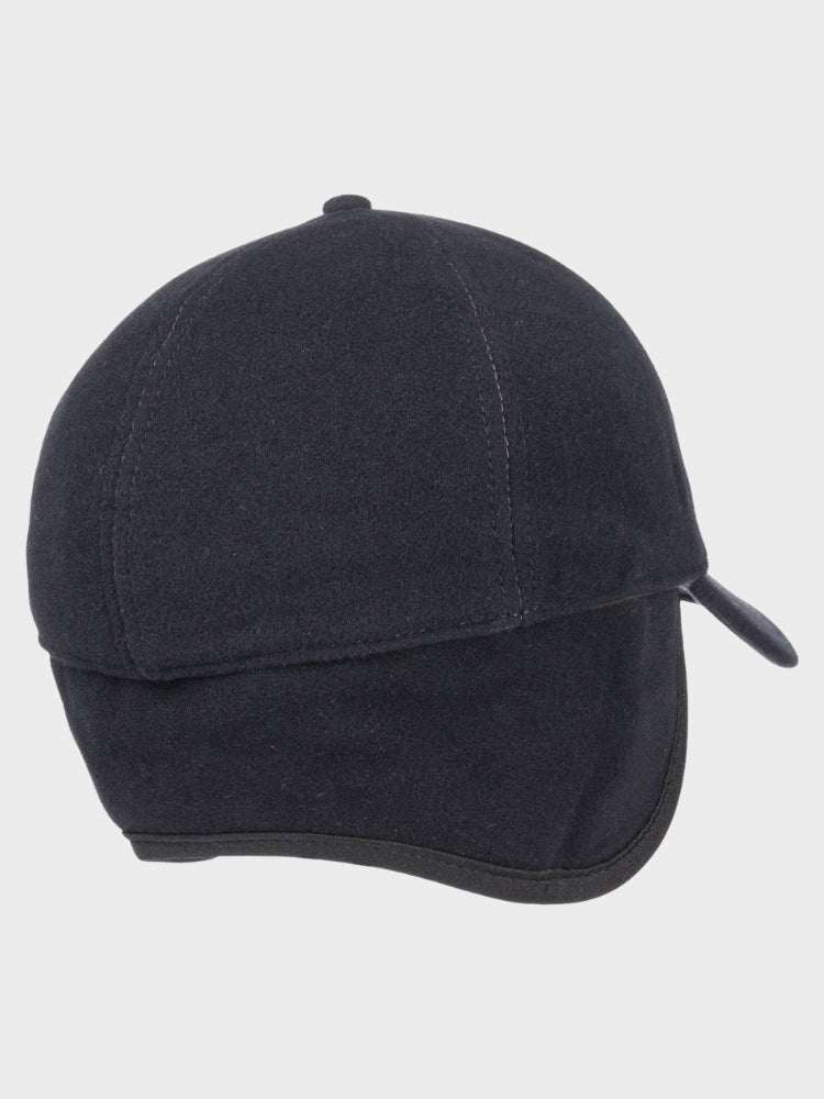 Baseball Wool/Cashmere Cap - Unisex - Navy - Gumpel & Co