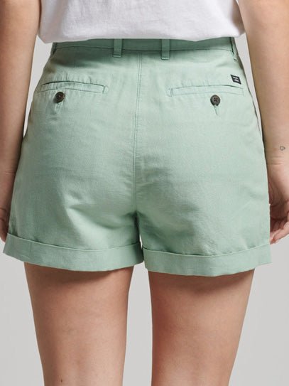 Women's Studios shorts i hør | Dame | Blue Surf - Gumpel & Co