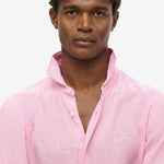 Vacation L/S Linen Shirt - Men - Coastal Pink - Gumpel & Co