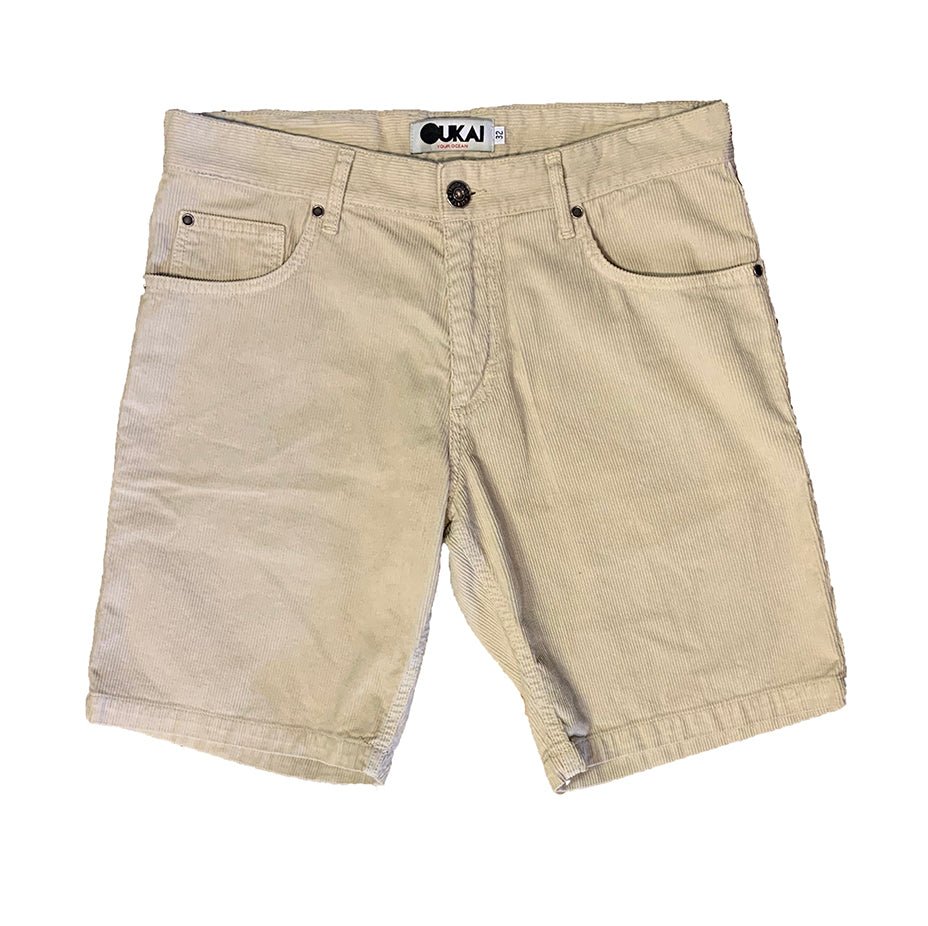 Cord Fløjls Shorts | Herrer | Beige - Gumpel & Co