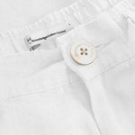 Men's Loose Hør Shorts - Herre - Bright White - Gumpel & Co