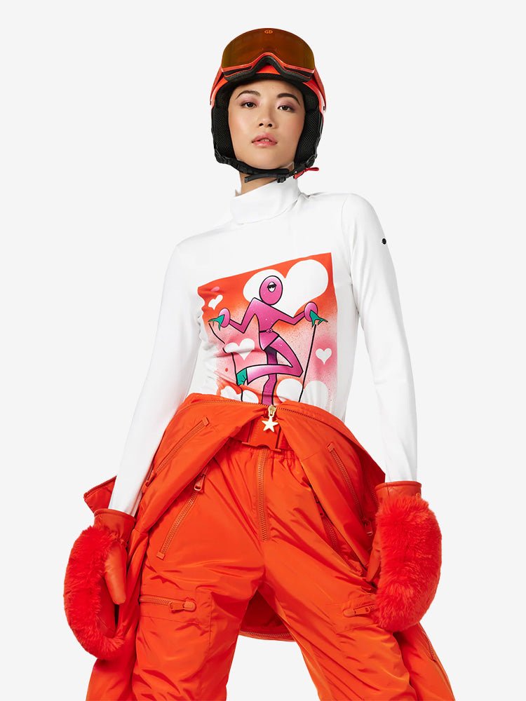 Femme Long Sleeve Turtleneck - Dame - White - Gumpel & Co