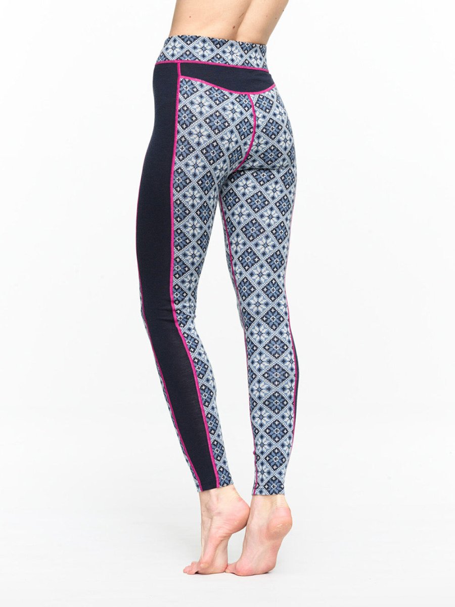 Women's Rose 100% Merino High Waist Skiunderbukser - Dame - Royal - Gumpel & Co