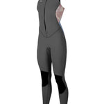 Women's Bahia 1,5mm Front Zip Short Sleeve Full våddragt | Damer | Graphite/Drift Blue/Desert Bloom - Gumpel & Co