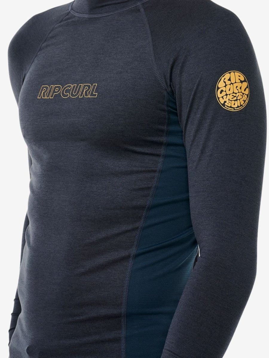 å Dawn Patrol UPF Perf Long Sleeve Rash Vest - Herre - Navy Marle - Gumpel & Co