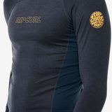 å Dawn Patrol UPF Perf Long Sleeve Rash Vest - Herre - Navy Marle - Gumpel & Co