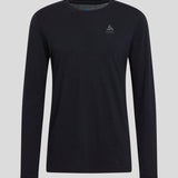 Men's Natural Merinould 200g/m2 Crew Neck Skiundertrøje - Herre - Black - Gumpel & Co