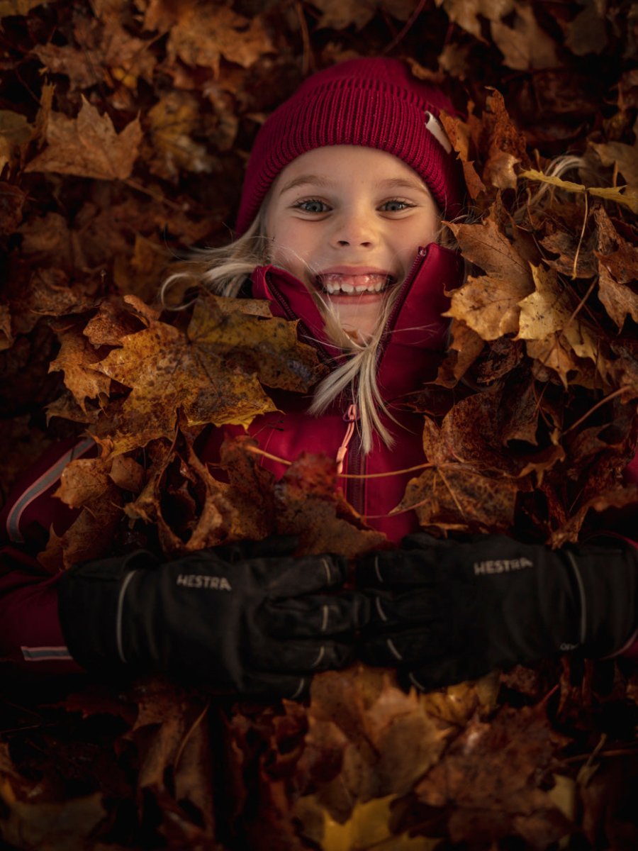 Junior Czone Pickup 5 - finger Handske - Børn - Sort/Kiwi - Gumpel & Co