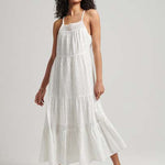 Vintage Lace Cami Maxi Kjole | Dame | Brilliant White - Gumpel & Co