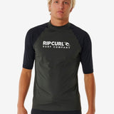 Shock UV Short Sleeve Rash Vest - Herre - Black Marle - Gumpel & Co