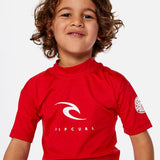 Kids Corps Kortærmet Rash UPF 50+ UV T-shirt - Børn (1 - 8 år) - Red - Gumpel & Co