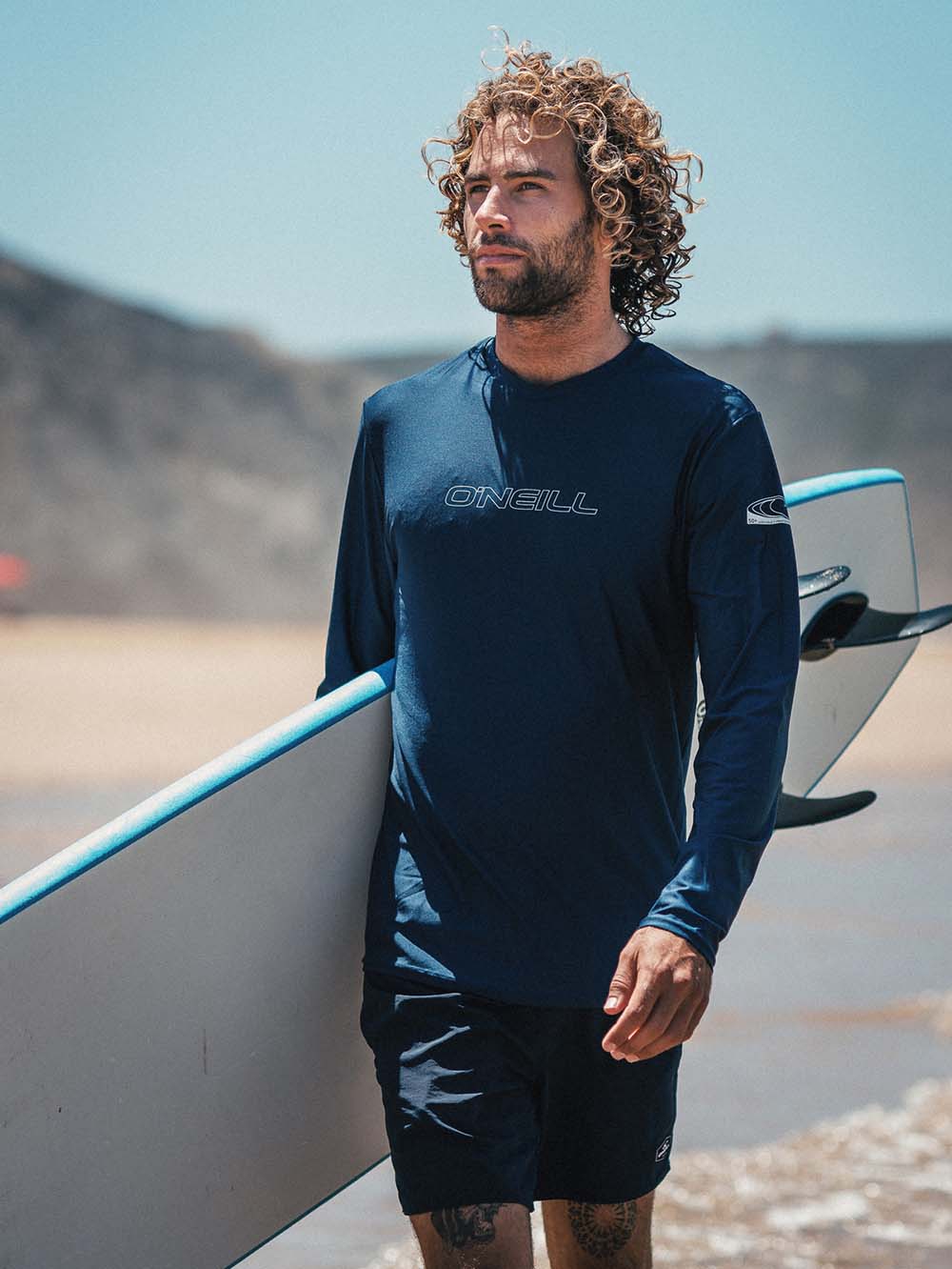 Men's Basic Skins Langærmet Rashguard - Herre - Navy - Gumpel & Co