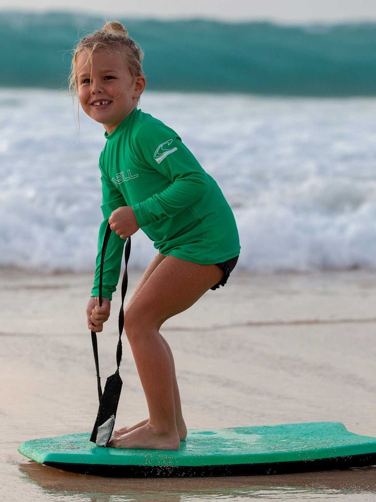 Kids Basic Skins Længærmet UV t-shirt - Børn - Pacific Blue - Gumpel & Co