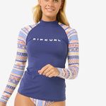 San Carlos Long Sleeve UPF Rash Vest - Dame - Dark Blue - Gumpel & Co