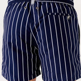 Men's Sid Striped Badeshorts - Herre - Marine - Gumpel & Co