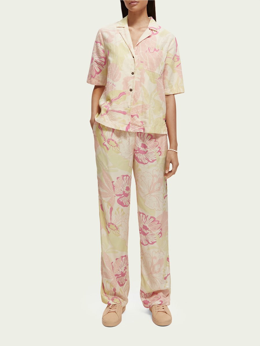 Women's Printed Camp Skjorte - Dame - Vondelfield Blossom - Gumpel & Co