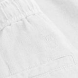 Men's Loose Hør Shorts - Herre - Bright White - Gumpel & Co