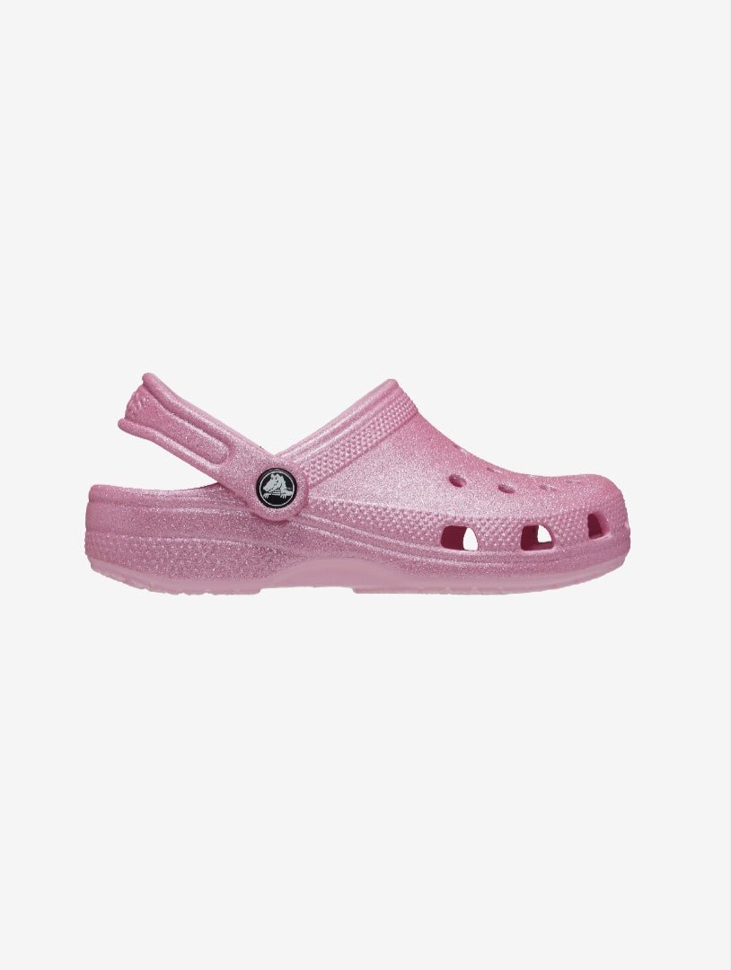 Toddler Classic Glitter Clog - Pink Tweed Glitter - Gumpel & Co