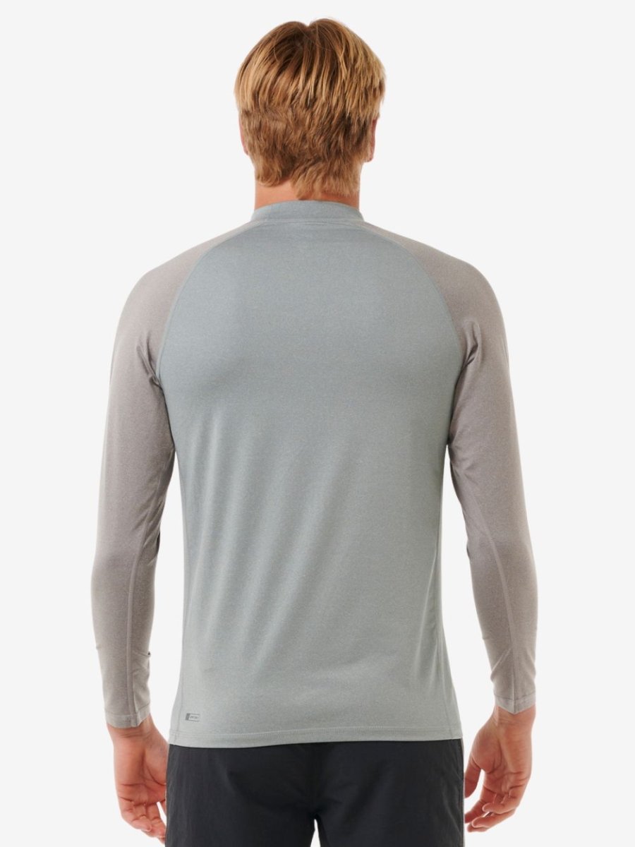 Rip Curl Shock UV Long Sleeve Rash Guard - Herre - Light Grey Marle - Gumpel & Co