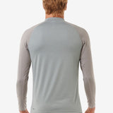 Rip Curl Shock UV Long Sleeve Rash Guard - Herre - Light Grey Marle - Gumpel & Co