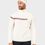 Odysseus Halfzip Merino Strik - Herre - Hvid - Gumpel & Co