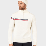 Odysseus Halfzip Merino Strik - Herre - Hvid - Gumpel & Co