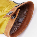 Deerskin Wool Tricot Handske - Herre - Charcoal/Natural Yellow - Gumpel & Co