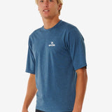 Stack UV Short Sleeve Rash Guard - Herre - Navy Marle - Gumpel & Co