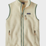 Retro Pile Fleece Vest - Dame - Natural w/Ellwood Green - Gumpel & Co