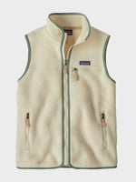 Retro Pile Fleece Vest - Women's - Natural w/Ellwood Green