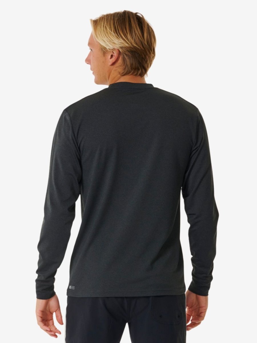 Stack UV Long Sleeve Rash Guard - Herre - Black Marle - Gumpel & Co