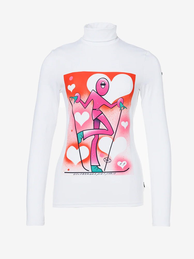 Femme Long Sleeve Turtleneck - Dame - White - Gumpel & Co