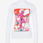 Femme Long Sleeve Turtleneck - Dame - White - Gumpel & Co