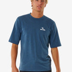 Stack UV Short Sleeve Rash Guard - Herre - Navy Marle - Gumpel & Co