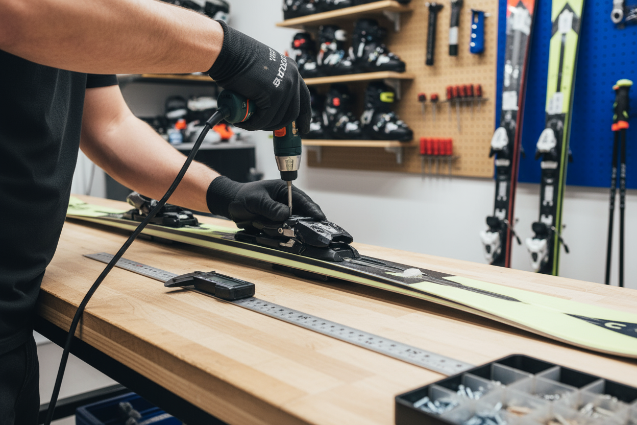 Insatlation og ski binding