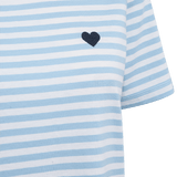 Mian T-shirt - Dame - Hvid / Lyseblå - Gumpel & Co