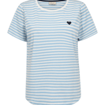 Mian T-shirt - Dame - Hvid / Lyseblå - Gumpel & Co