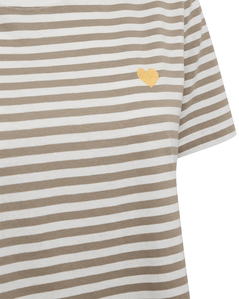 Mian T-shirt - Dame - Hvid / Beige - Gumpel & Co