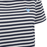 Mian T-shirt - Dame - Hvid / Navy - Gumpel & Co