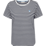 Mian T-shirt - Dame - Hvid / Navy - Gumpel & Co