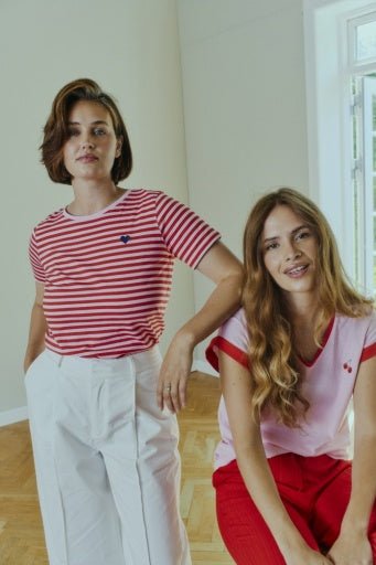 Mian T-shirt - Dame - Lyserød / Rød - Gumpel & Co