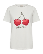 Fenjal T-shirt - Dame - STAR OFF-WHITE W. TRUE RED